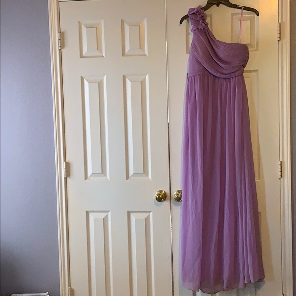 Lavender formal bridesmaid dress